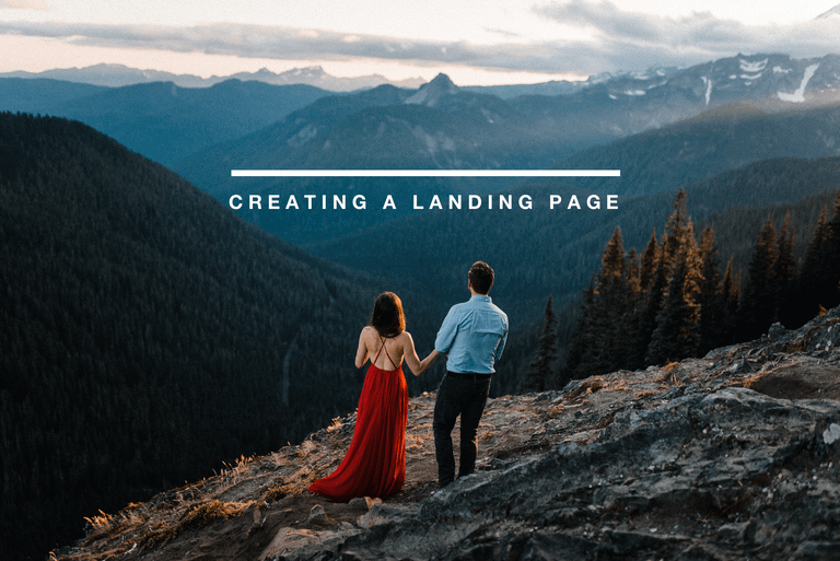 how to build a landing page for photographers